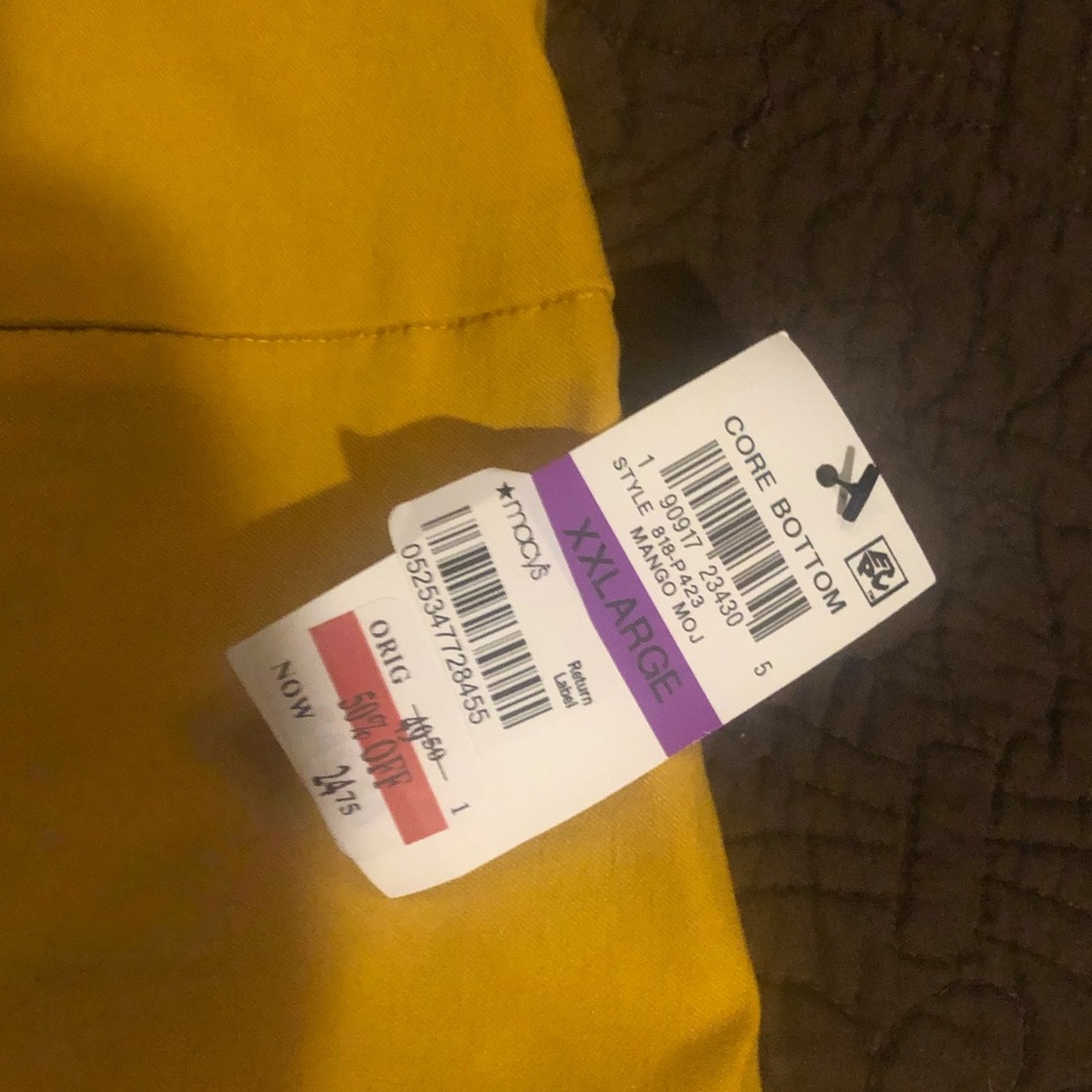 Mustard yellow shorts